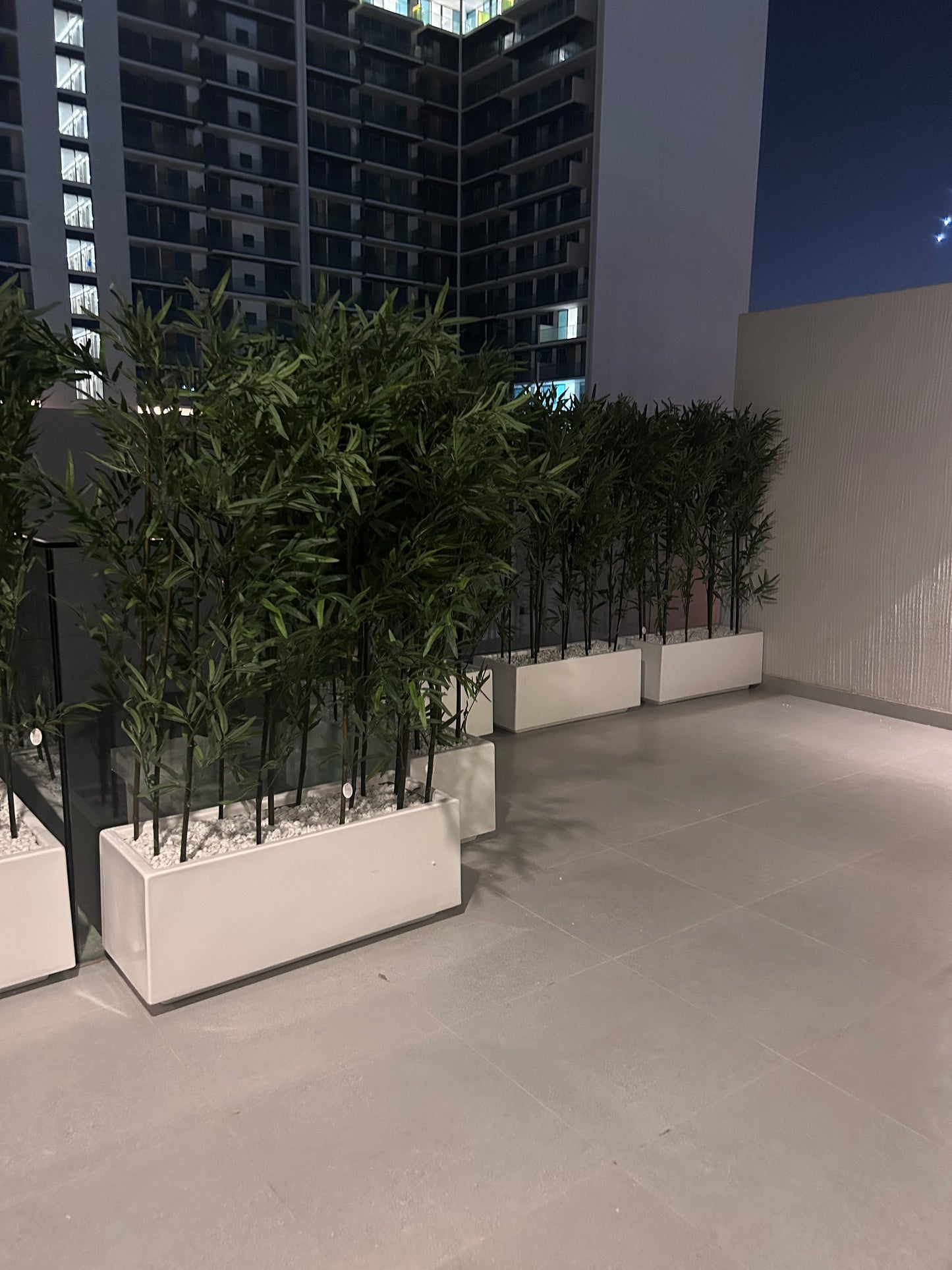 Artificial Bamboo in Fiber Pot Rectangle in 100x40cm