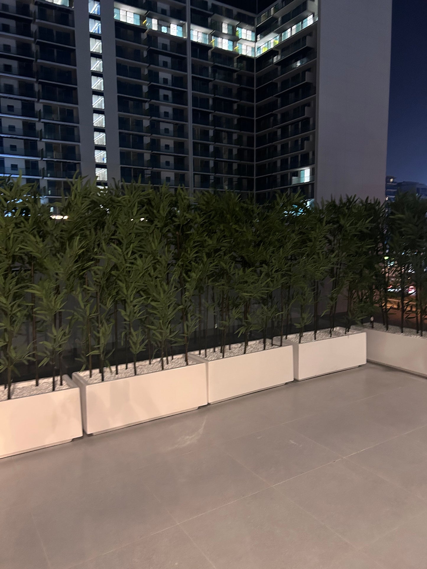 Artificial Bamboo in Fiber Pot Rectangle in 100x40cm