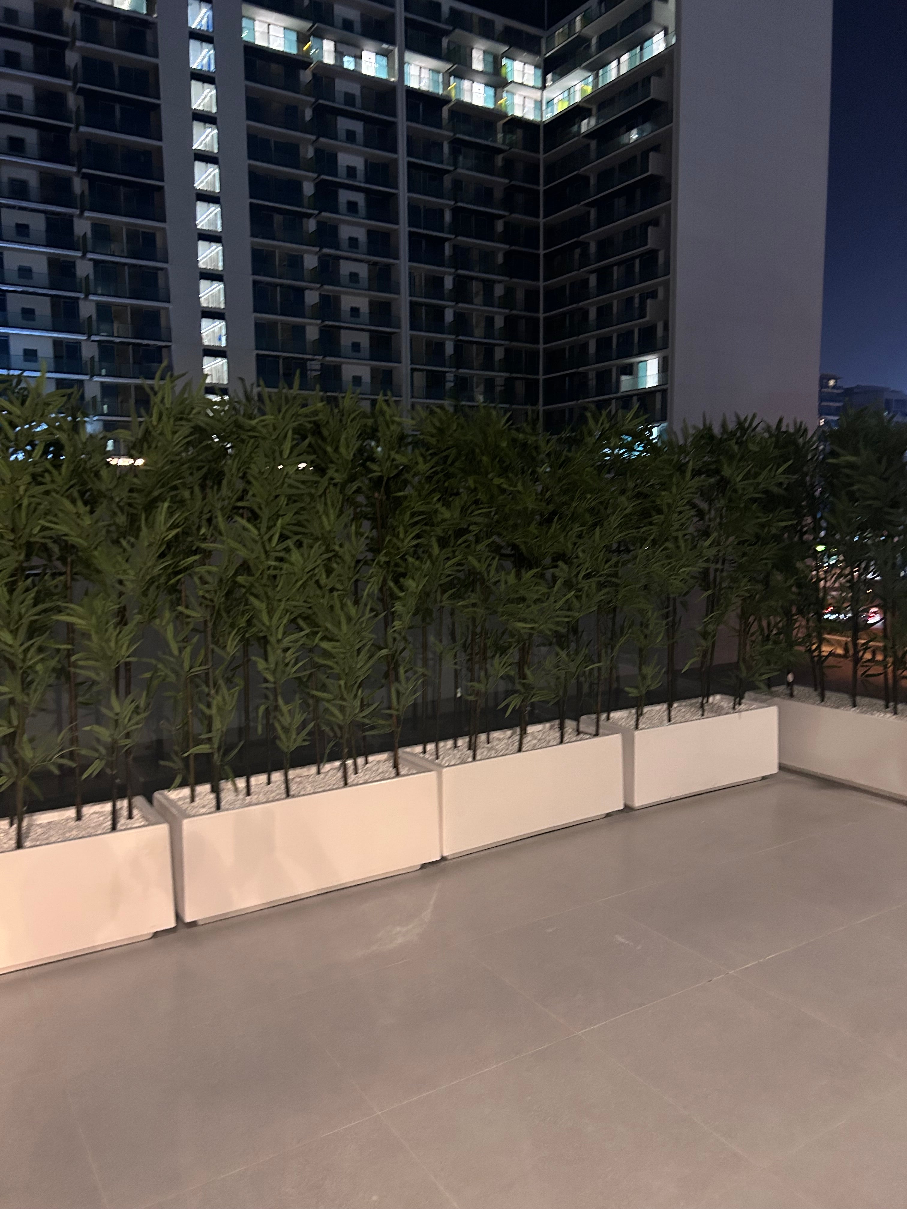Artificial Bamboo in Fiber Pot Rectangle in 100x40cm
