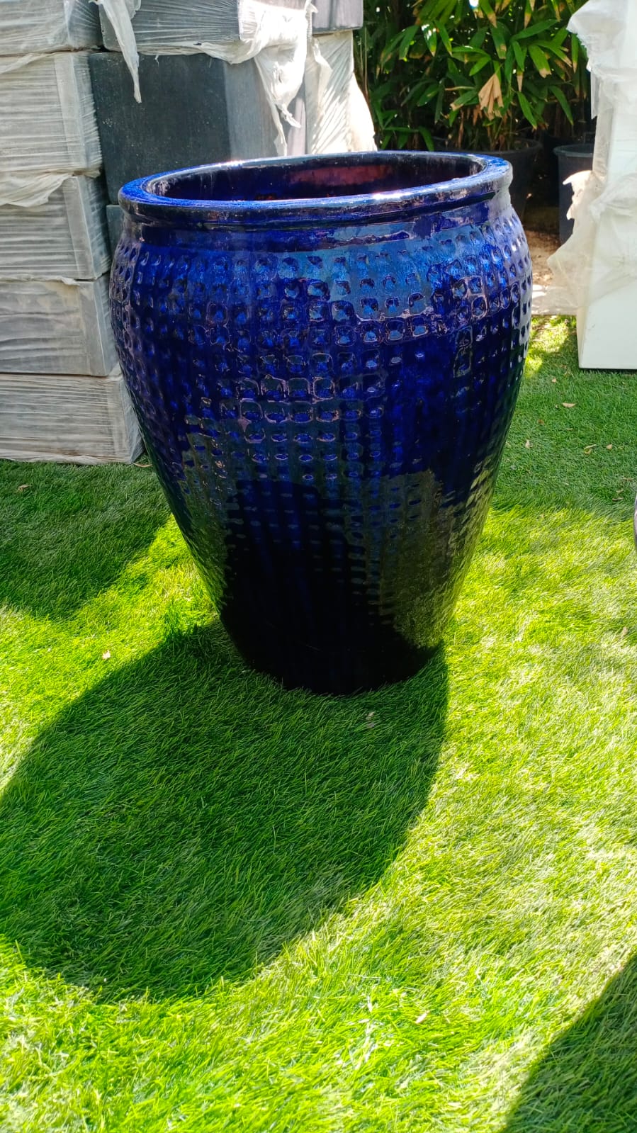 Blue Fiber Pot Big