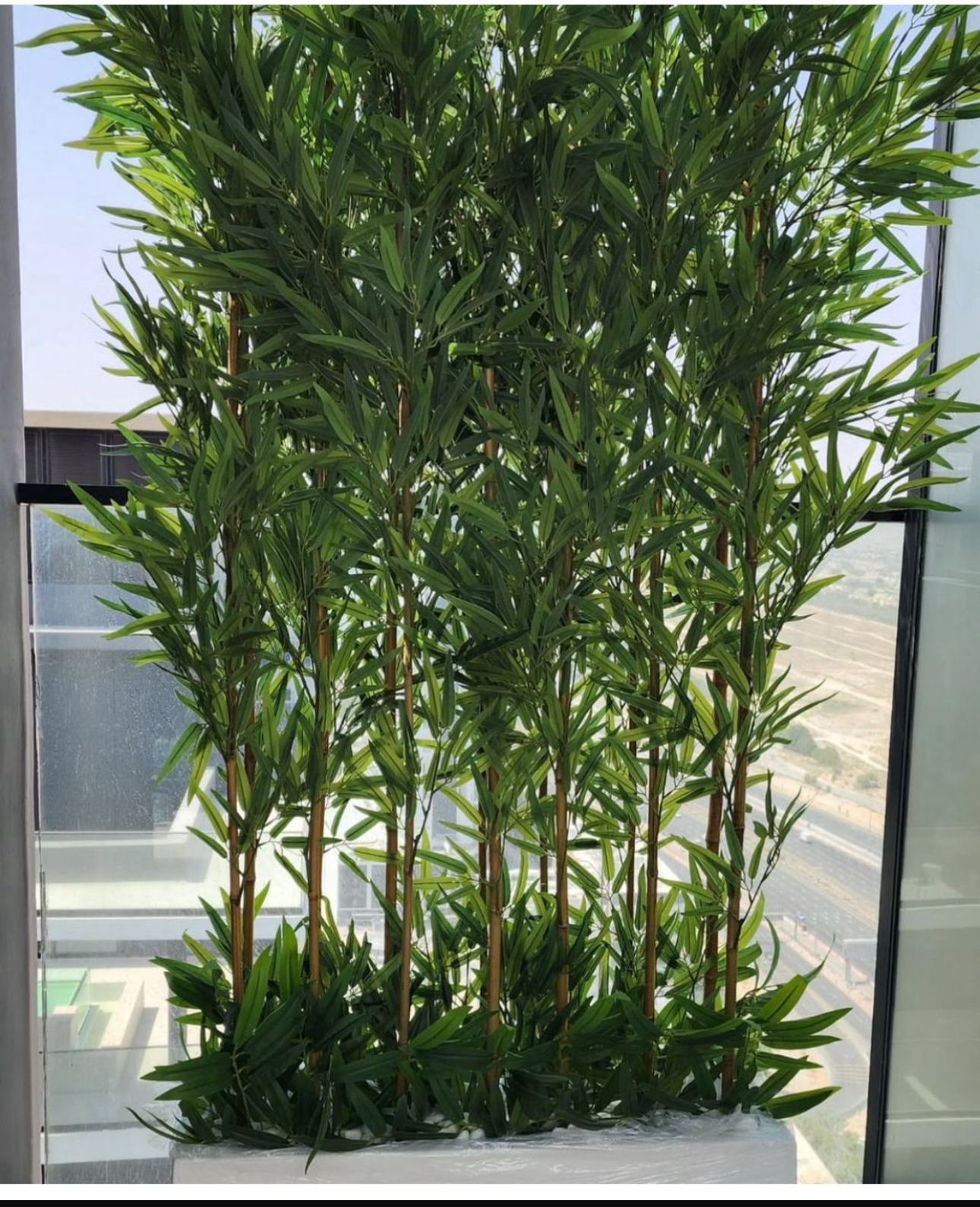 Artificial Bamboo in Fiber Pot Rectangle in 100x40cm