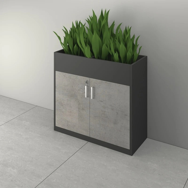 Office Cabinet Black L100xW40xH100