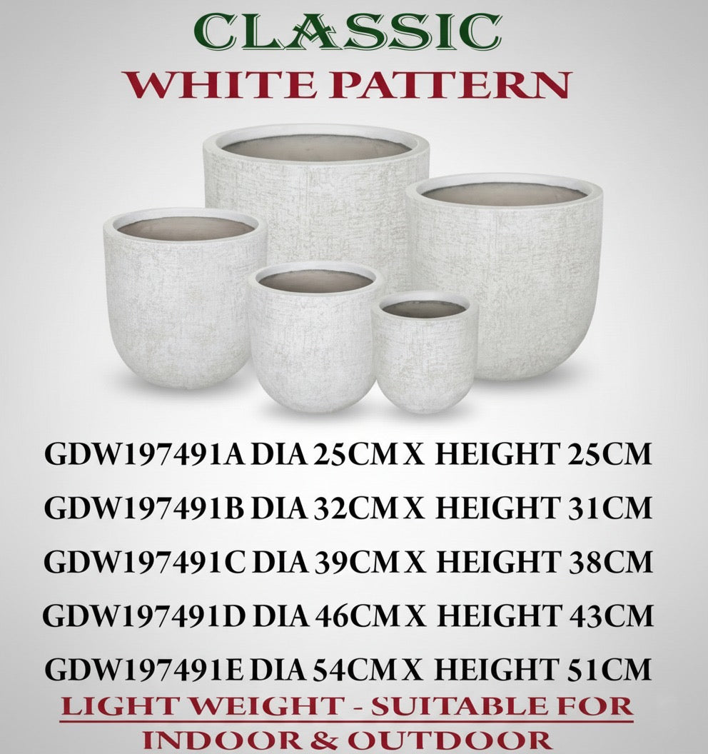 Fiber White Classic White Pattern