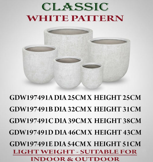 Fiber White Classic White Pattern