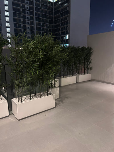Artificial Bamboo in Fiber Pot Rectangle in 100x40cm