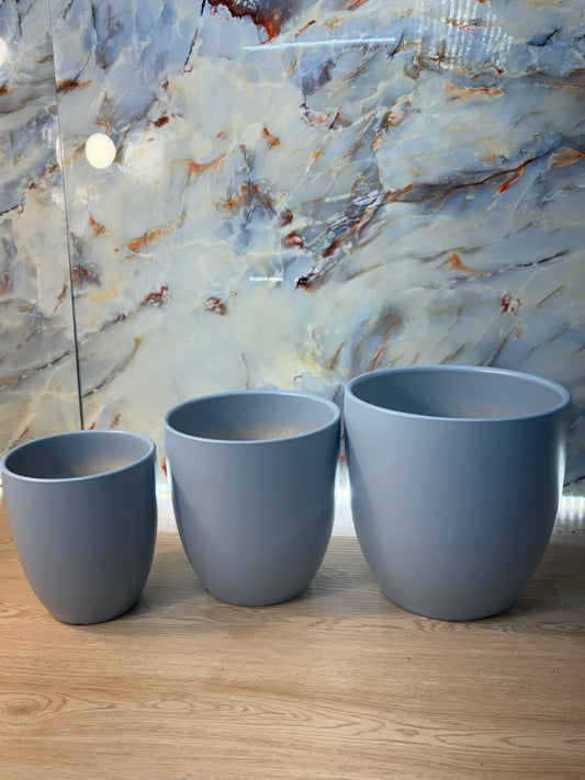 Grey Matte Ceramic Pot