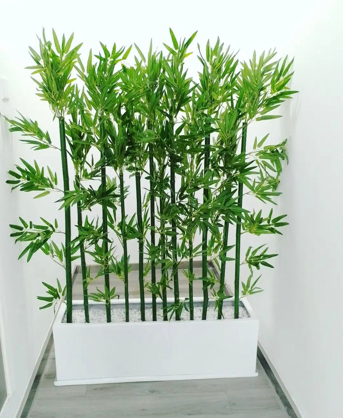 Artificial Bamboo in Fiber Pot Rectangle in 100x40cm