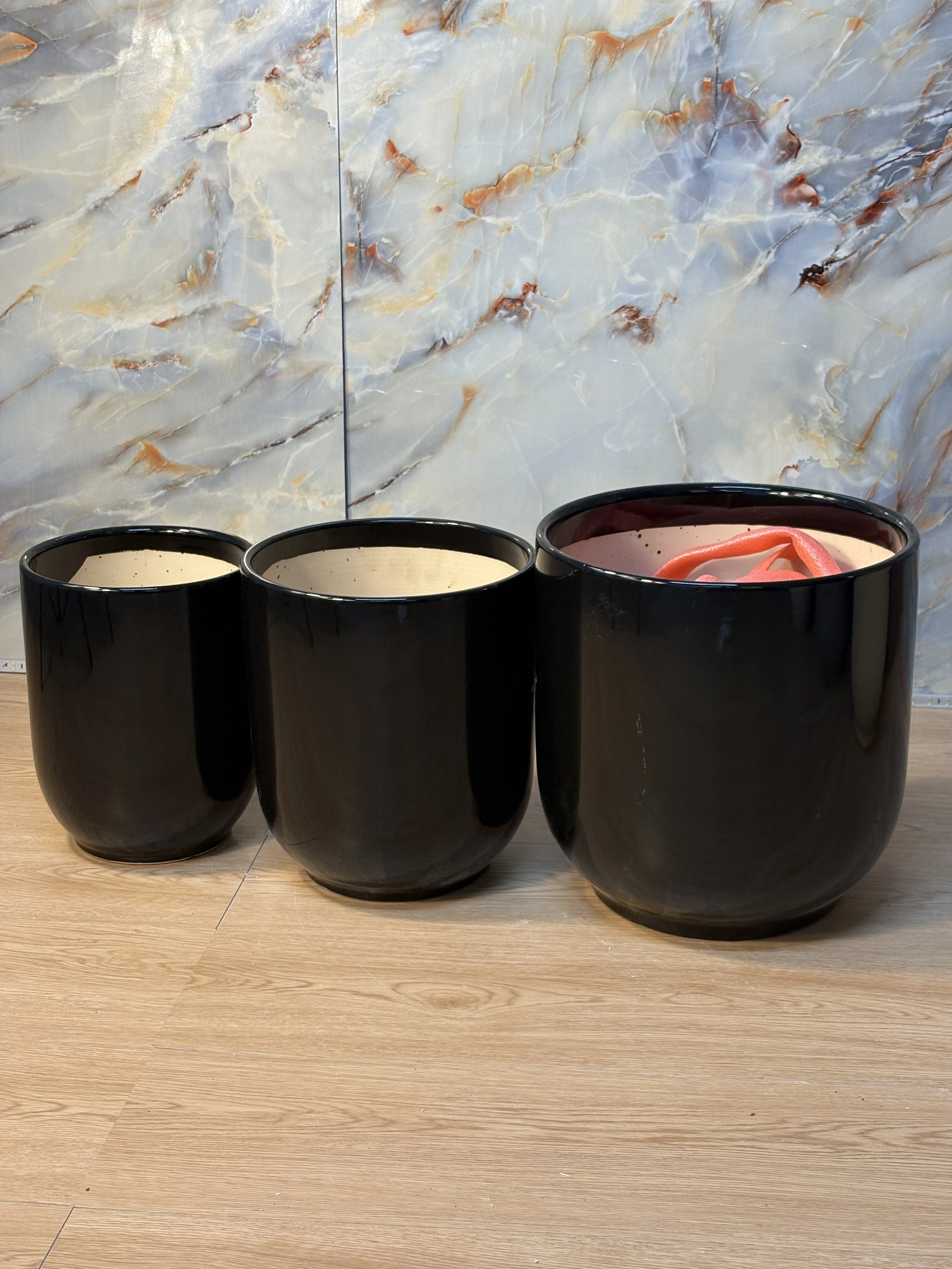 Black Ceramic Pot