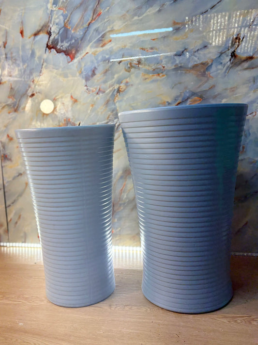 Grey Wave Ceramic Pot