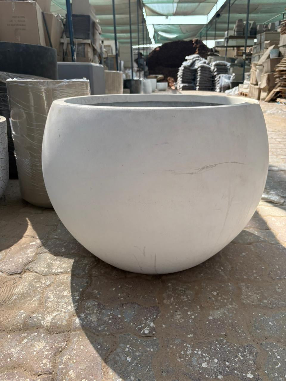 Fiber Pot Premium Egg Shape Matte Finish in UAE.