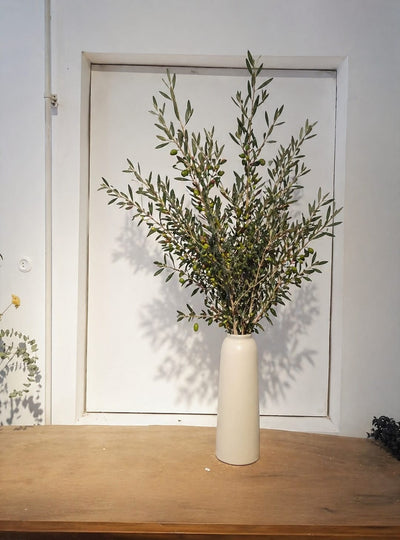 Olive Tree Branches Table Plant in a Beige Vase in UAE.