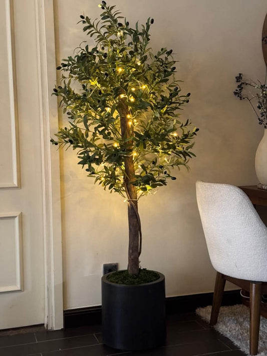 Artificial Olive Single Stem in Fiber
