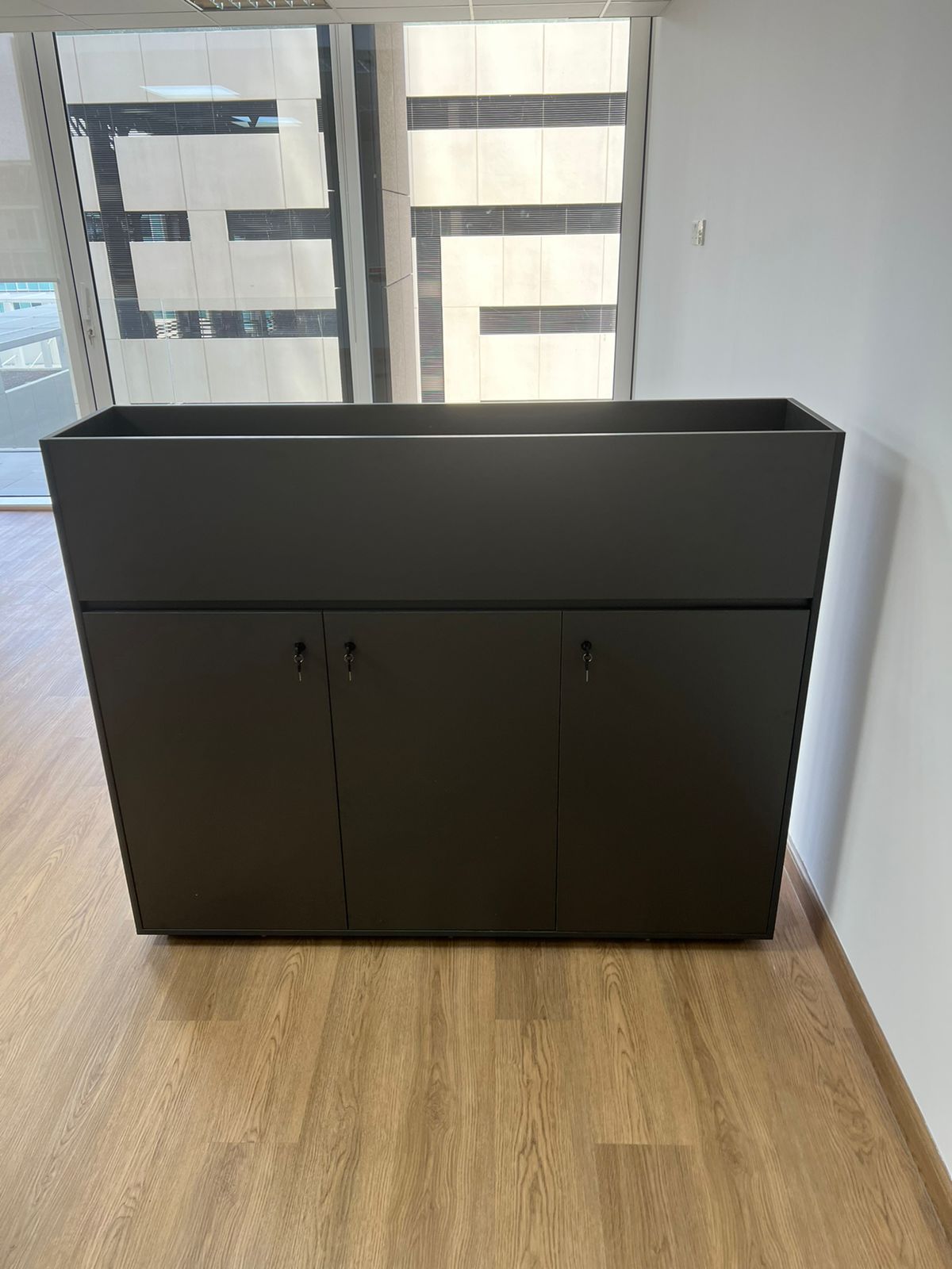 Office Cabinet Black L140xW40xH140