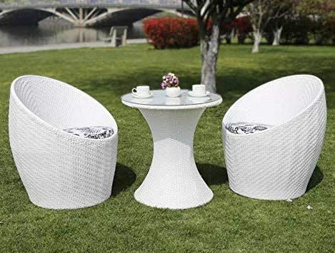 Outdoor Furniture set 2seater white rattan