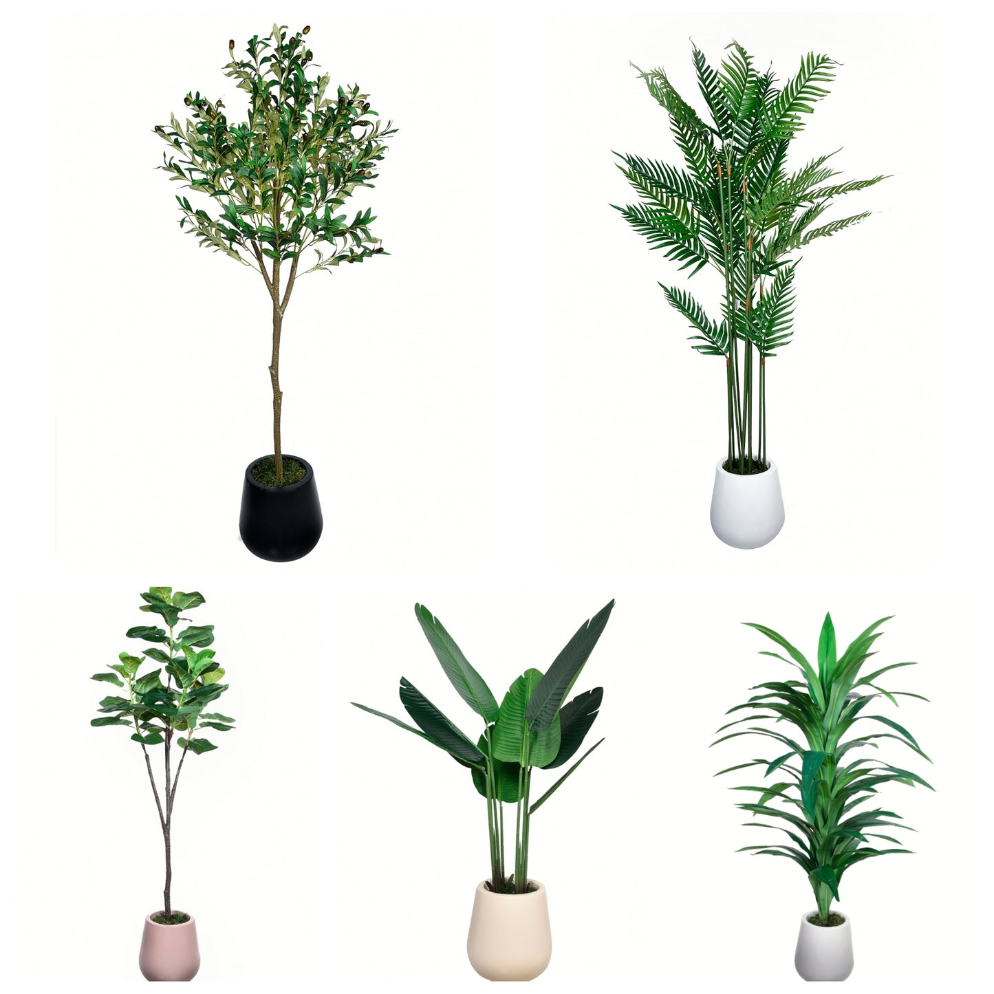 Artificial Plants Bundle of 5pcs